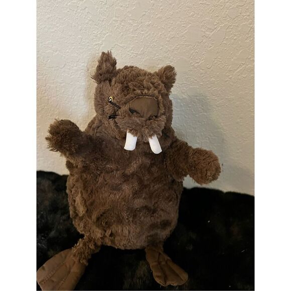 12" Brown Beaver Super Soft Plush Stuffed Animal - Picture 4 of 4